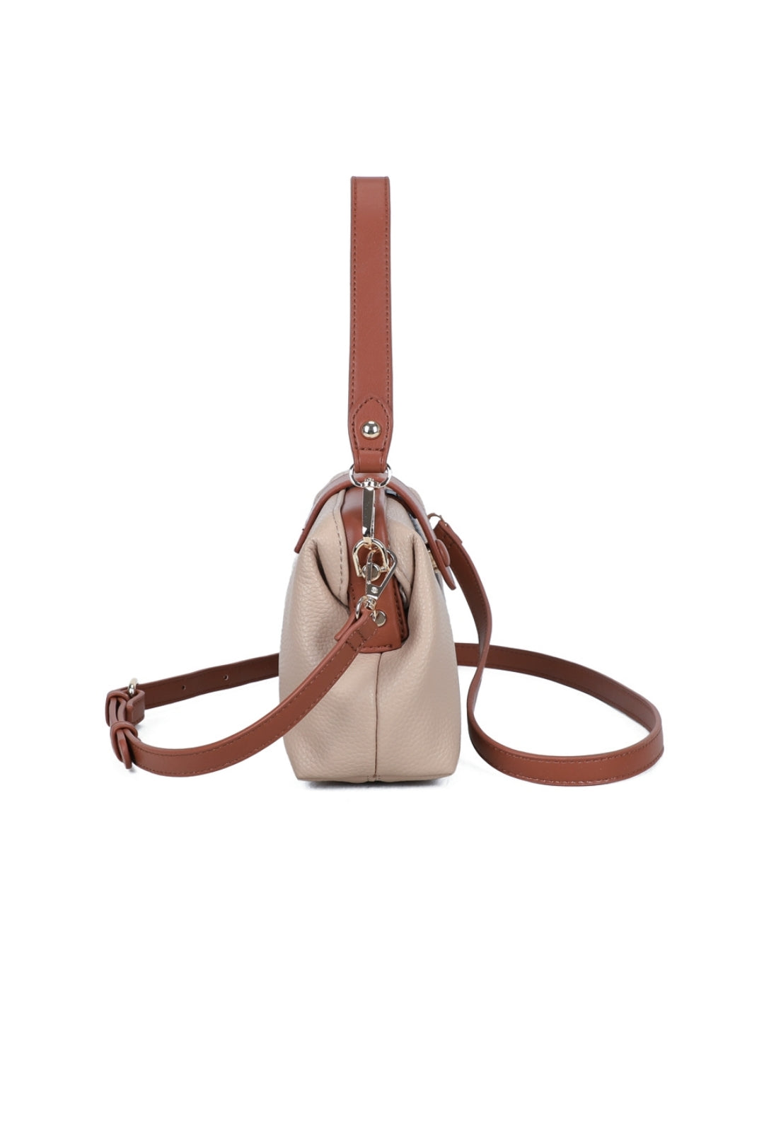 Elira PU Leather Top Handle Crossbody Vanity Hobo Bag - RJ221033