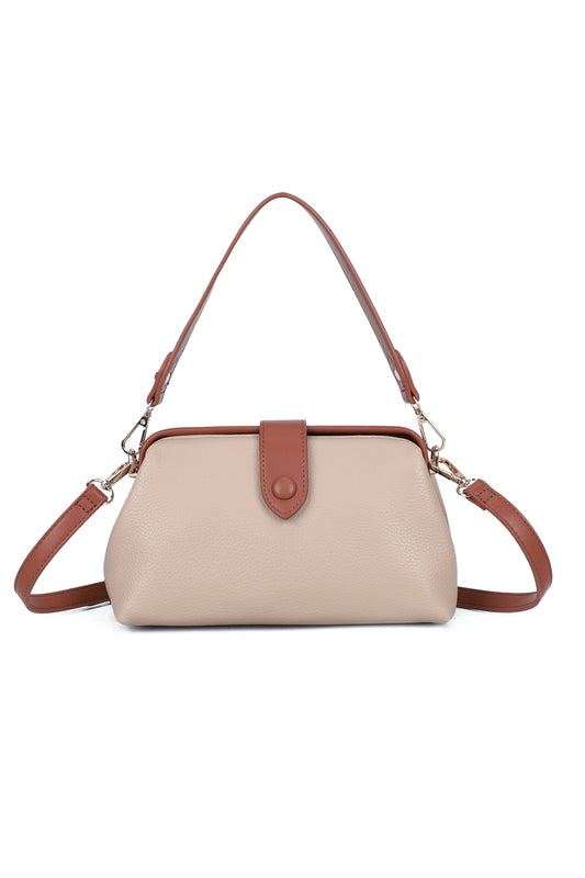 Elira PU Leather Top Handle Crossbody Vanity Hobo Bag - RJ221033