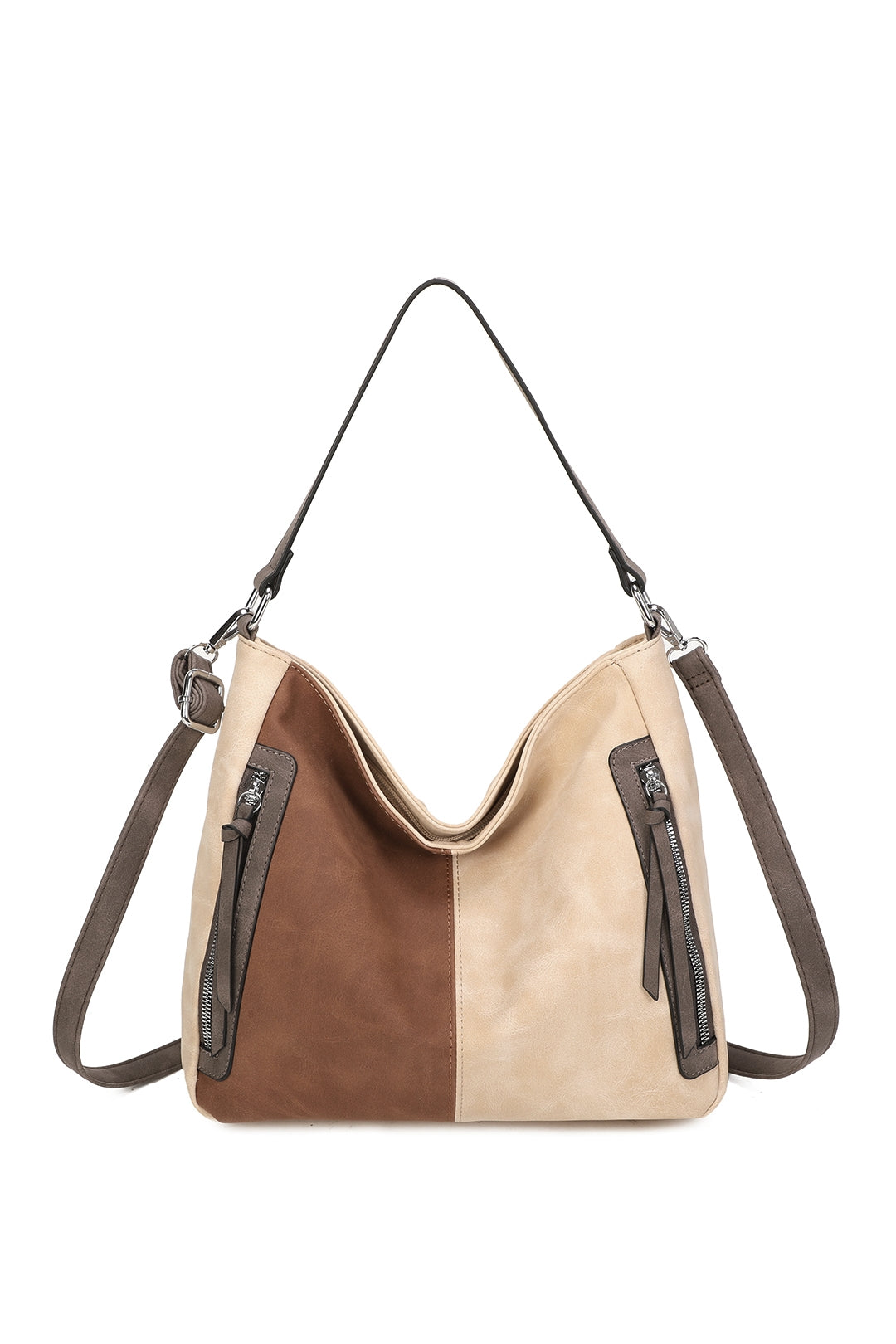 Solstice Suede PU Leather Multi-Color Shoulder Bag - RB250461
