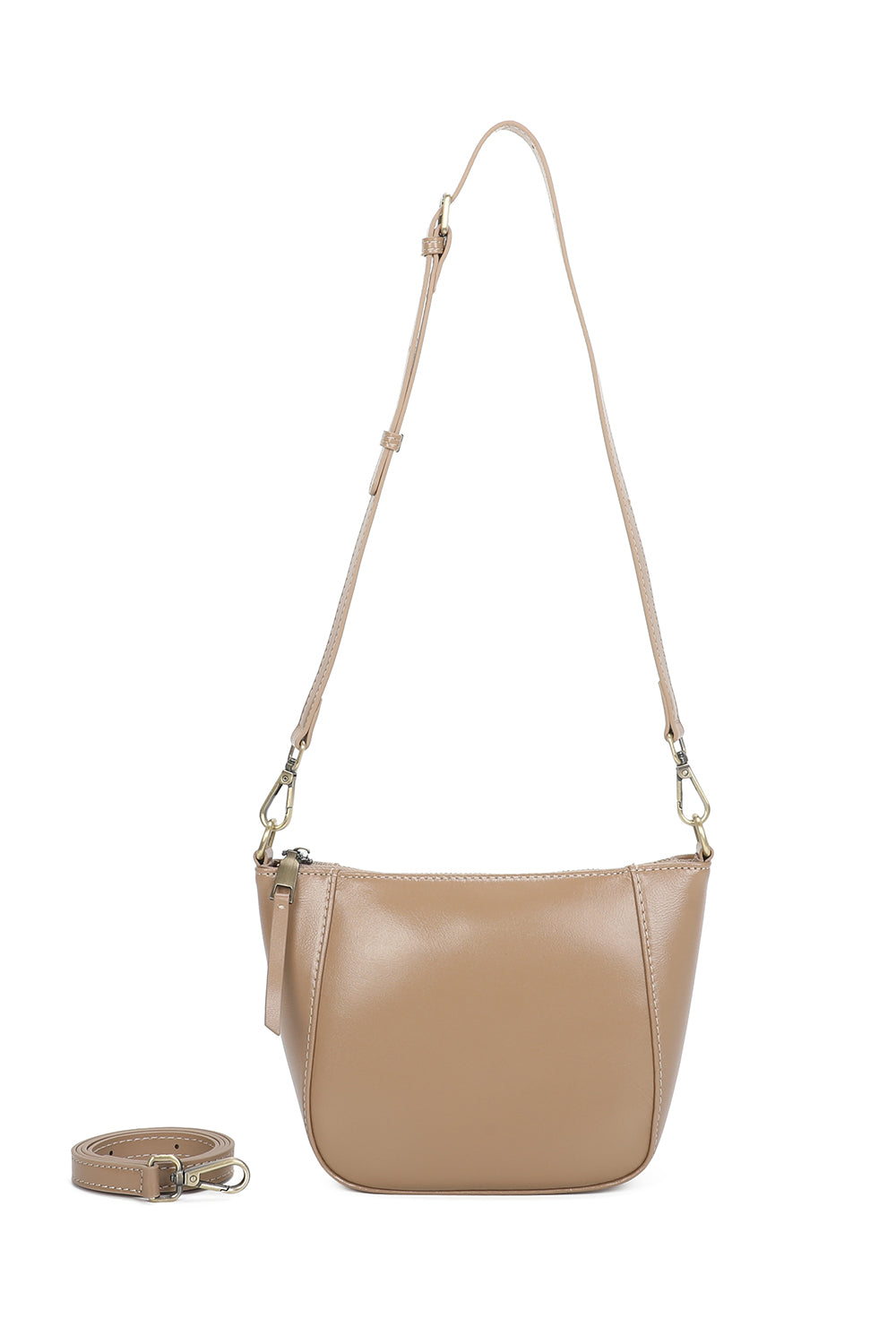 Carrera Minimalist Leather Crossbody Shoulder Bag