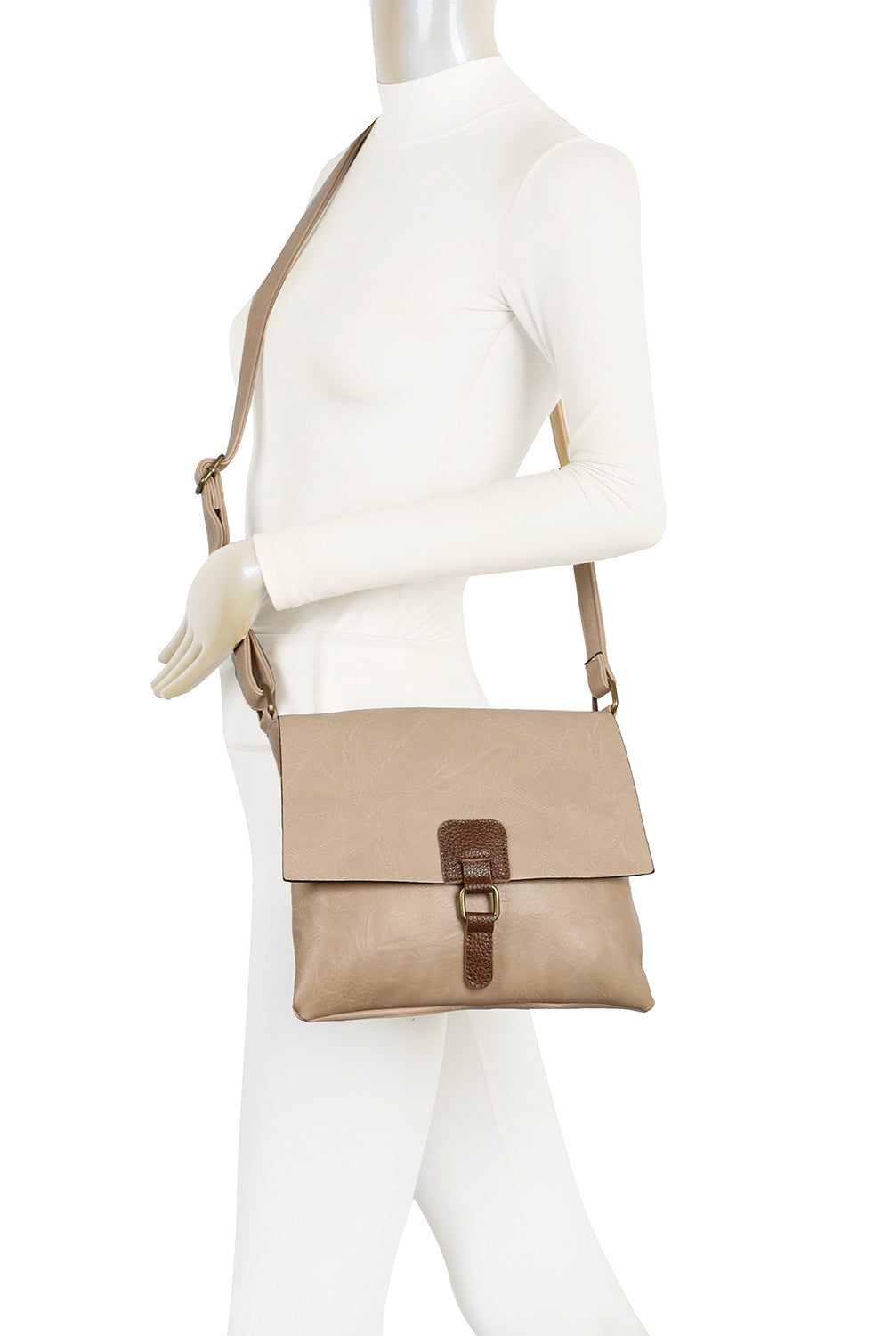 The Maven Crossbody Shoulder Bag With Real Leather Magnet Fastening - RB241022
