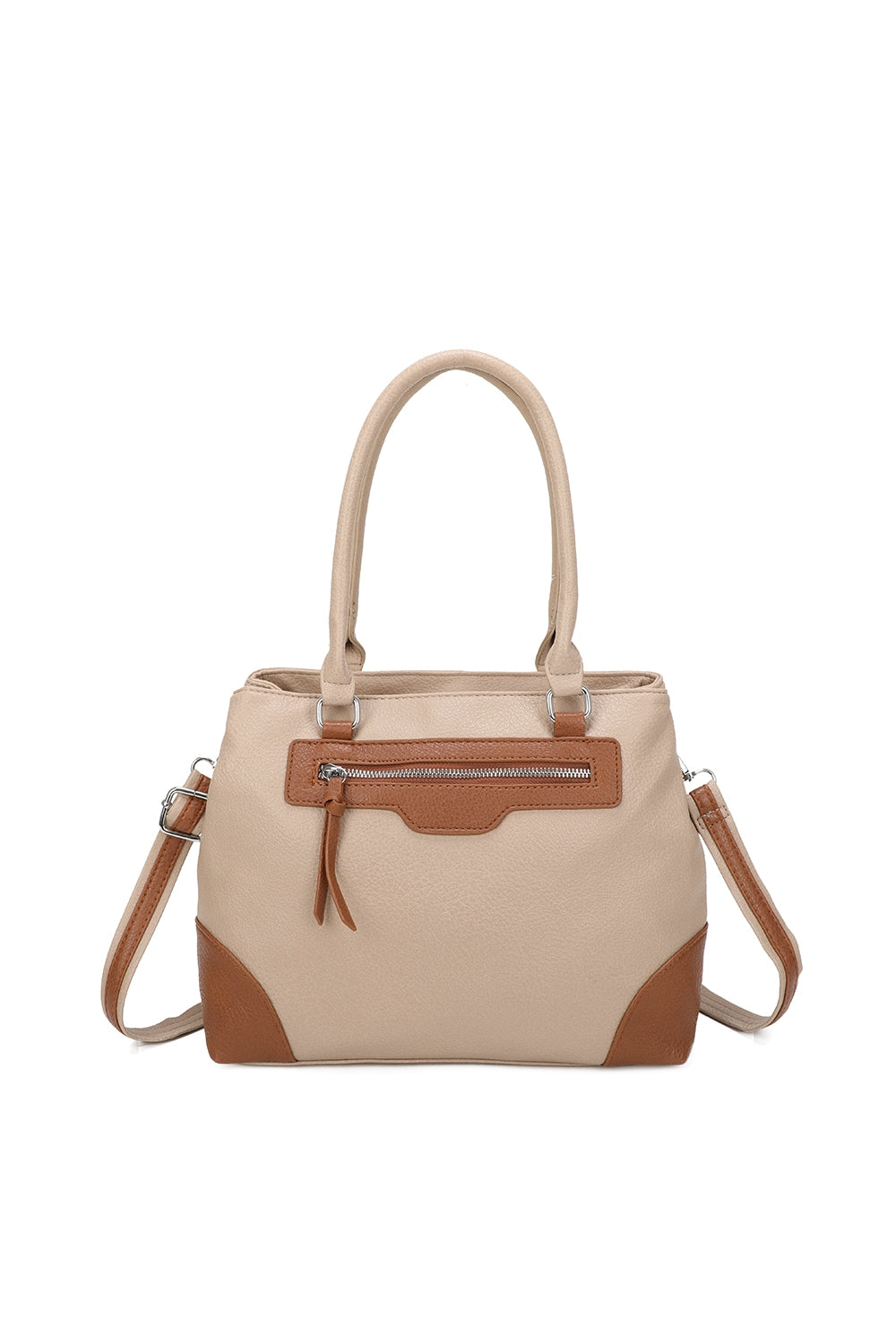 Olivette PU Leather 2 Compartments Multi Pocket Practical Hobo Bag - RW250559