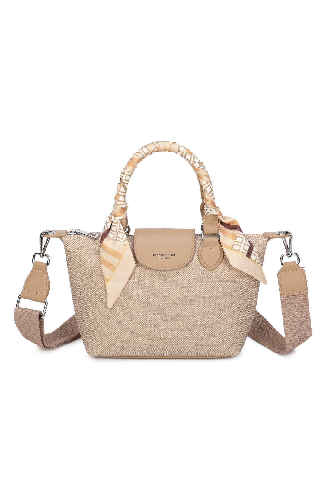 Ardenelle Large Shoulder Scarf Wrapped Top Handle Bag - RY250967