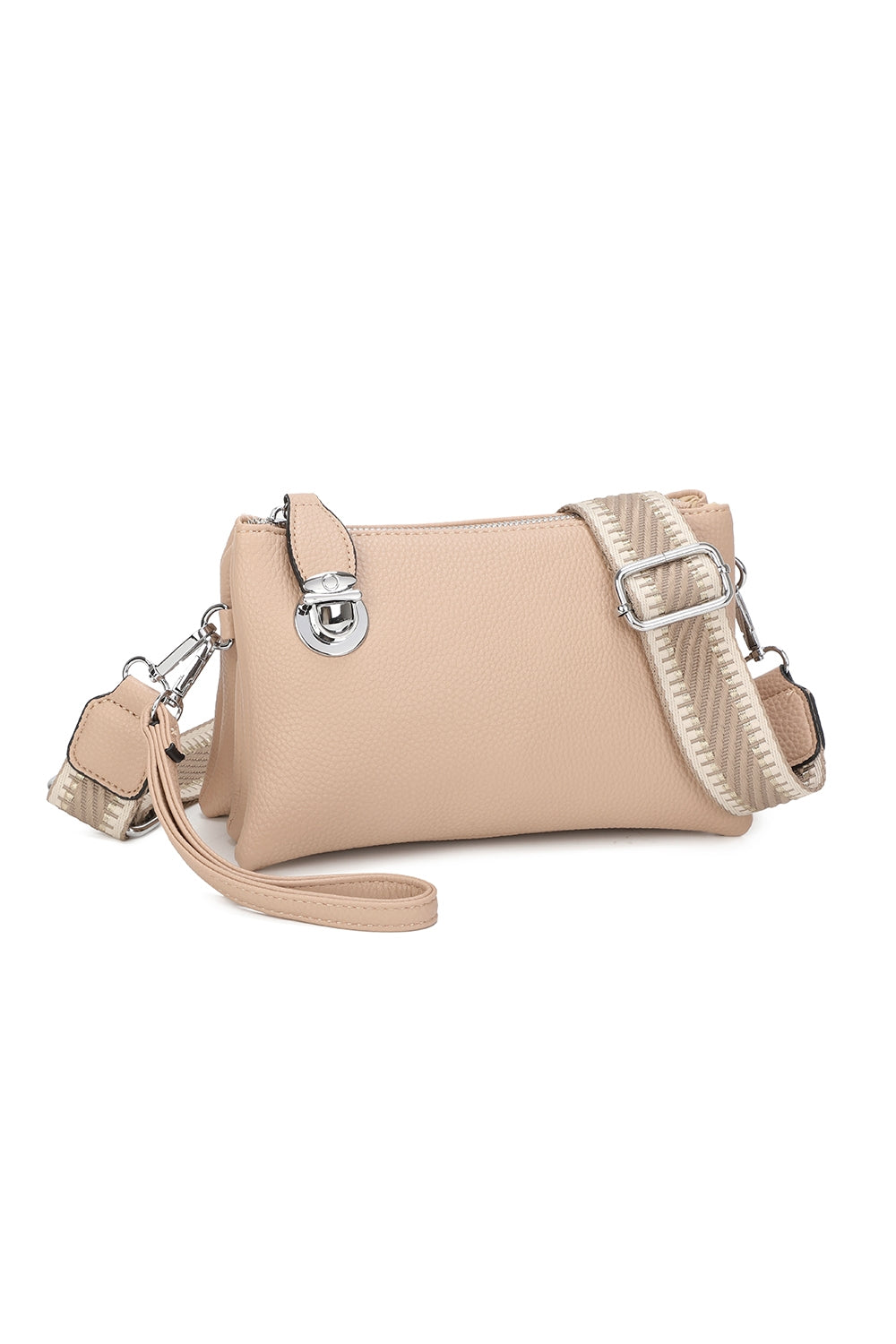 Lunaris Triple Compartment Crossbody Bag With A Fixed Lock - RM250612