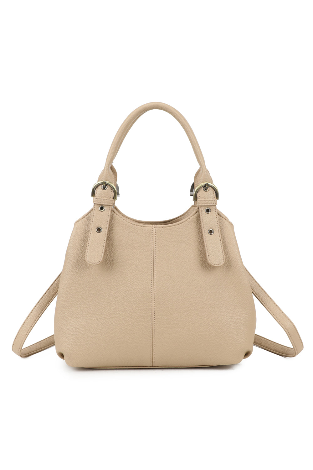 Drei Triple Compartments PU Leather Convertible Shoulder Tote Bag with Adjustable Straps(RX140732)