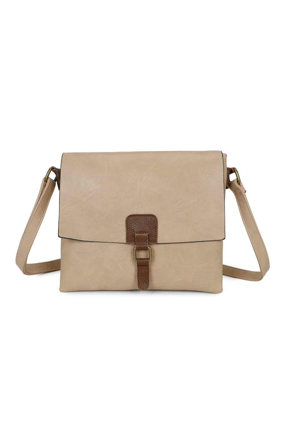 Sienna PU Leather Dual Compartment Crossbody Messenger Bag - RB241021