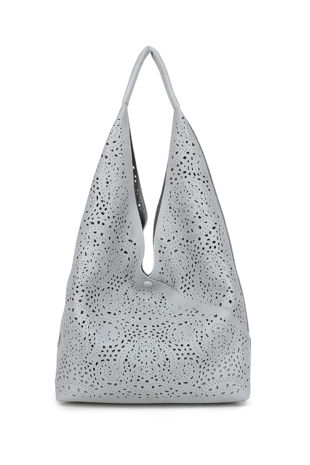 Elowen 2in1 Laser Hollowing PU Leather Tassel Large Hobo Shoulder Bag - RW250905