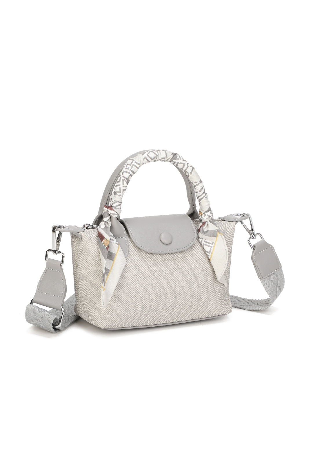 Aurette Mini Shoulder Scarf Wrapped Top Handle Bag - RY250966