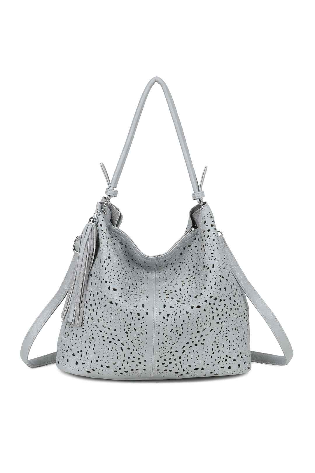 Wren 2in1 Laser Hollowing PU Leather Tassel Hobo Shoulder Bag - RW250903