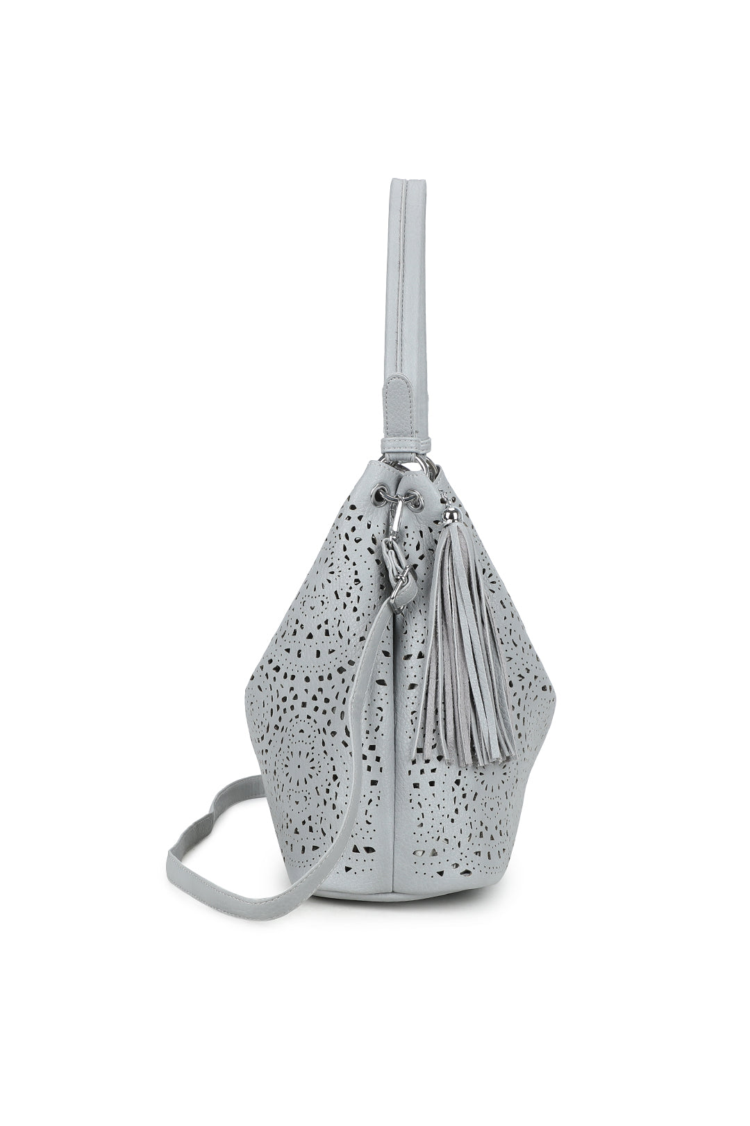 Wren 2in1 Laser Hollowing PU Leather Tassel Hobo Shoulder Bag - RW250903