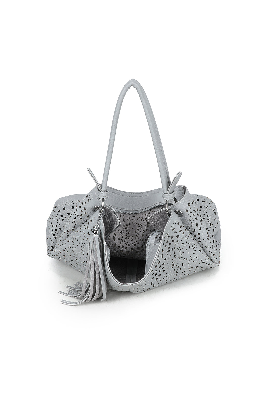 Wren 2in1 Laser Hollowing PU Leather Tassel Hobo Shoulder Bag - RW250903