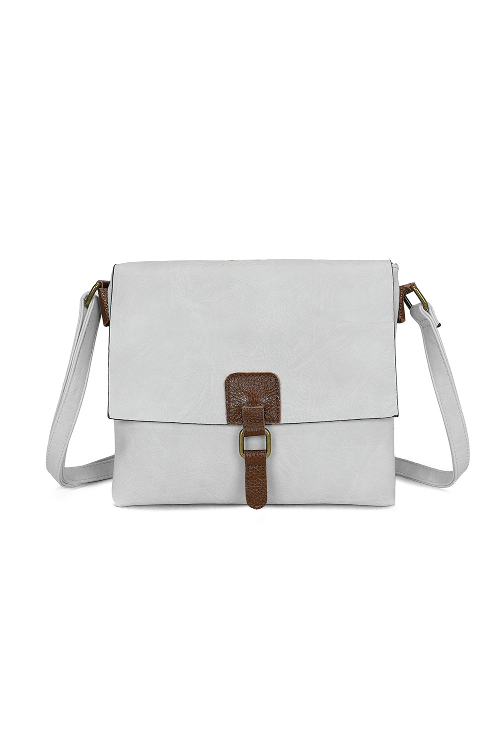 Sienna PU Leather Dual Compartment Crossbody Messenger Bag - RB241021