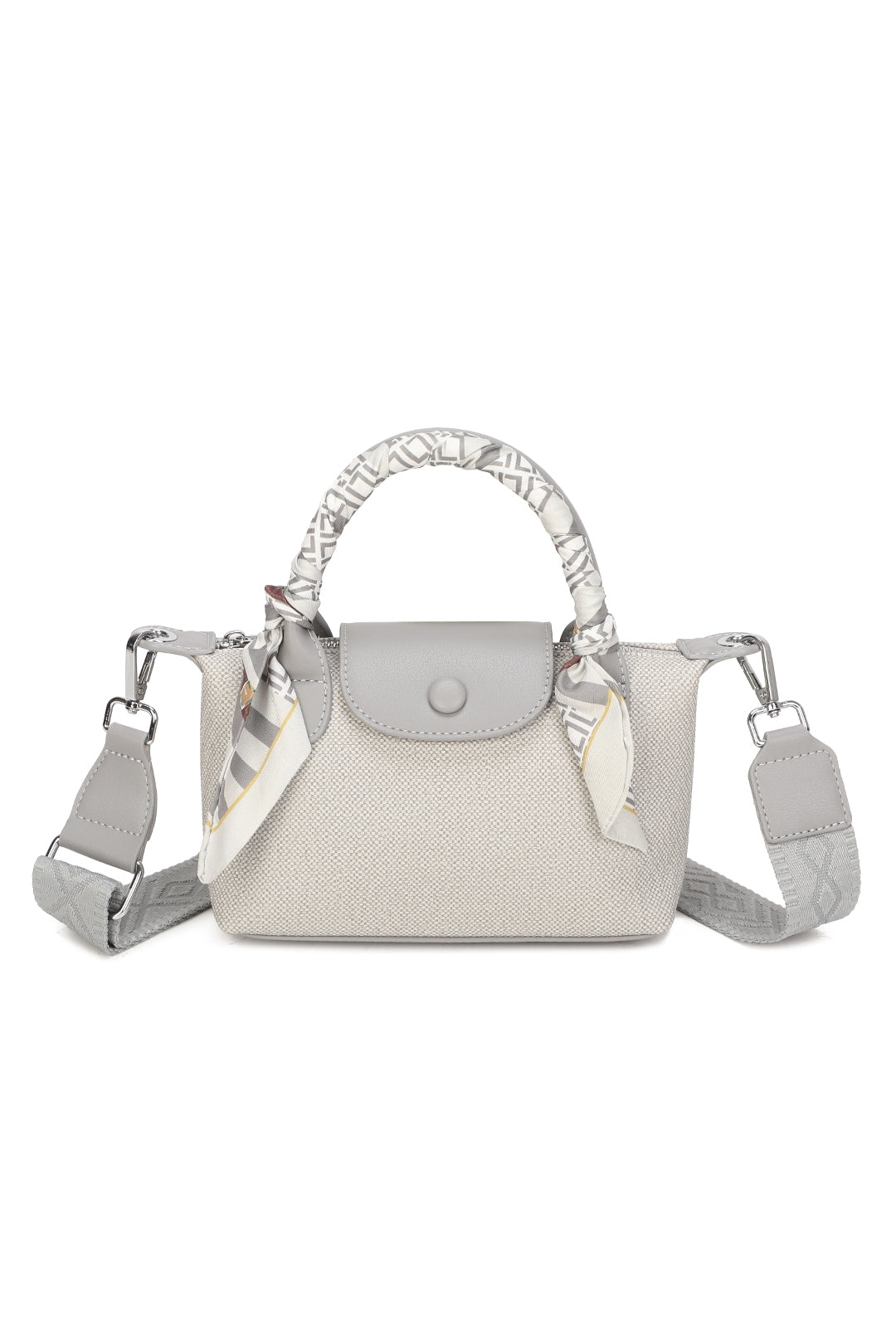 Aurette Mini Shoulder Scarf Wrapped Top Handle Bag - RY250966