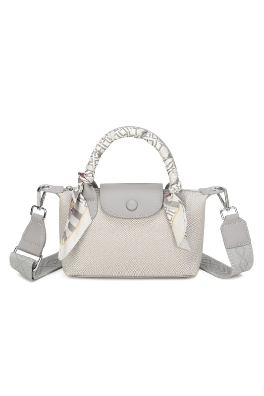 Aurette Mini Shoulder Scarf Wrapped Top Handle Bag - RY250966