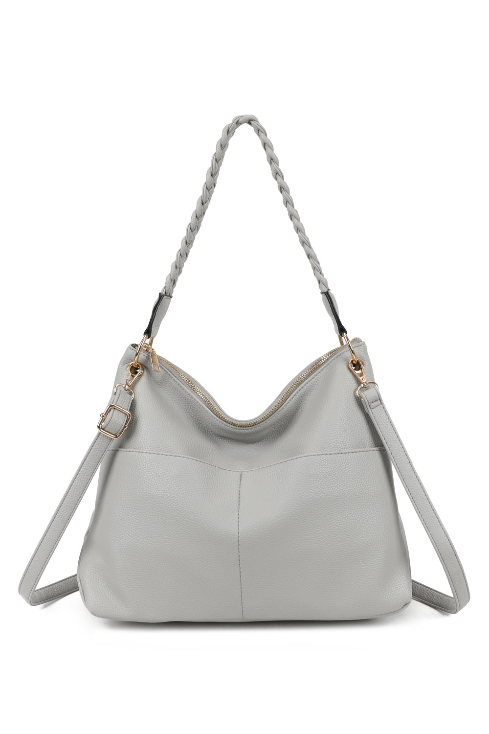 Braided Haven Hobo PU Leather Shoulder Bag - RW241201