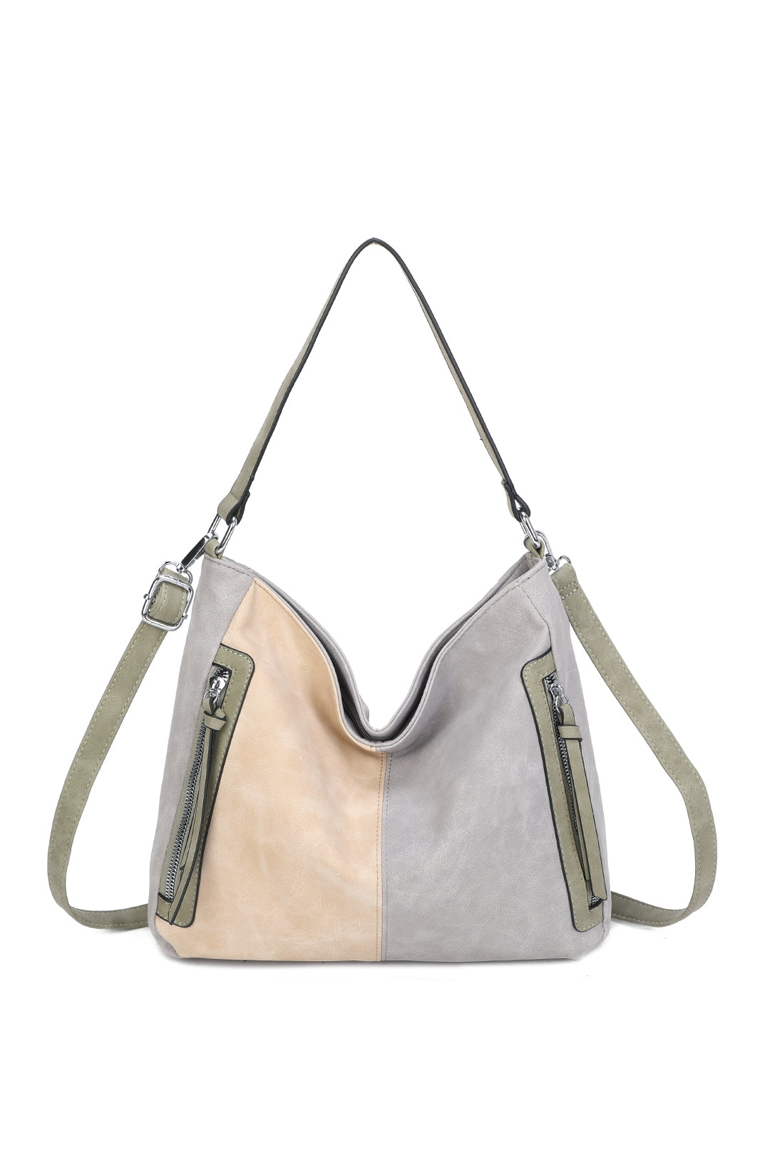 Solstice Suede PU Leather Multi-Color Shoulder Bag - RB250461