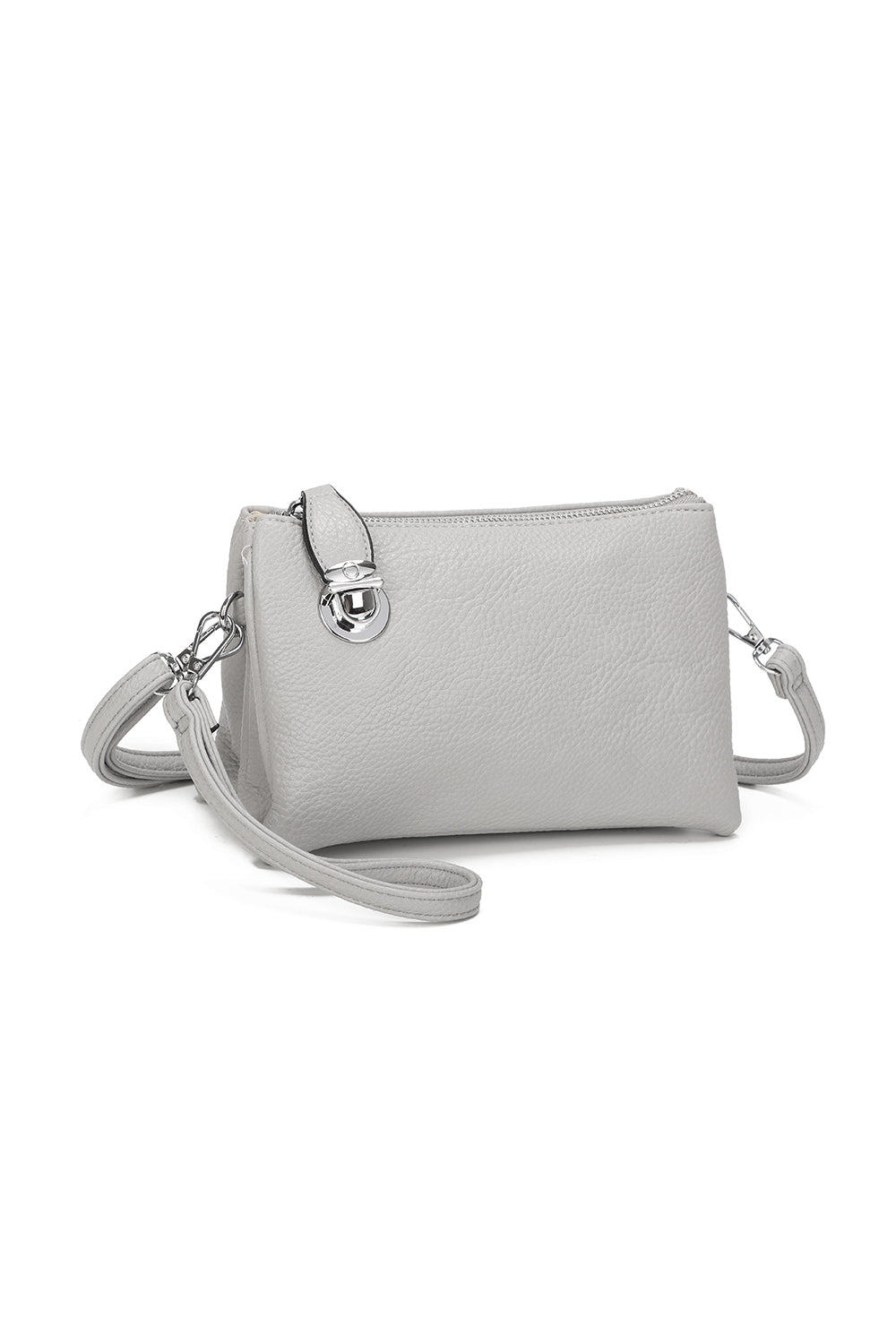 Elara PU Leather Triple Compartment Crossbody Bag With Fixed Lock - RM250611