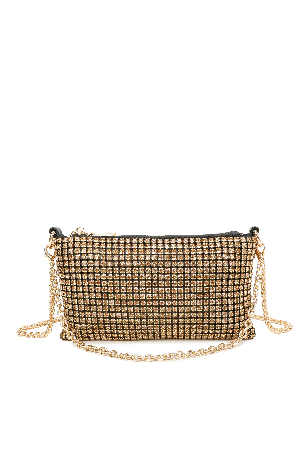 Miga Diamond Embellished Evening Chain Clutch Bag