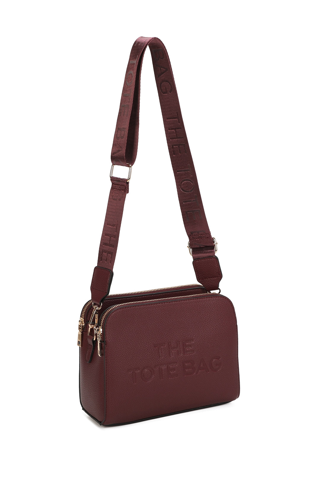 Verity Three Zipped Sections Triple Compartments Crossbody Tote Bag - RM230417