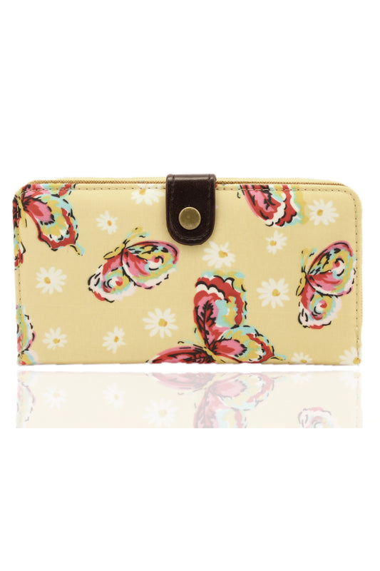 Daisy Butterfly Floral Waterproof Long Purse - K2 - DB
