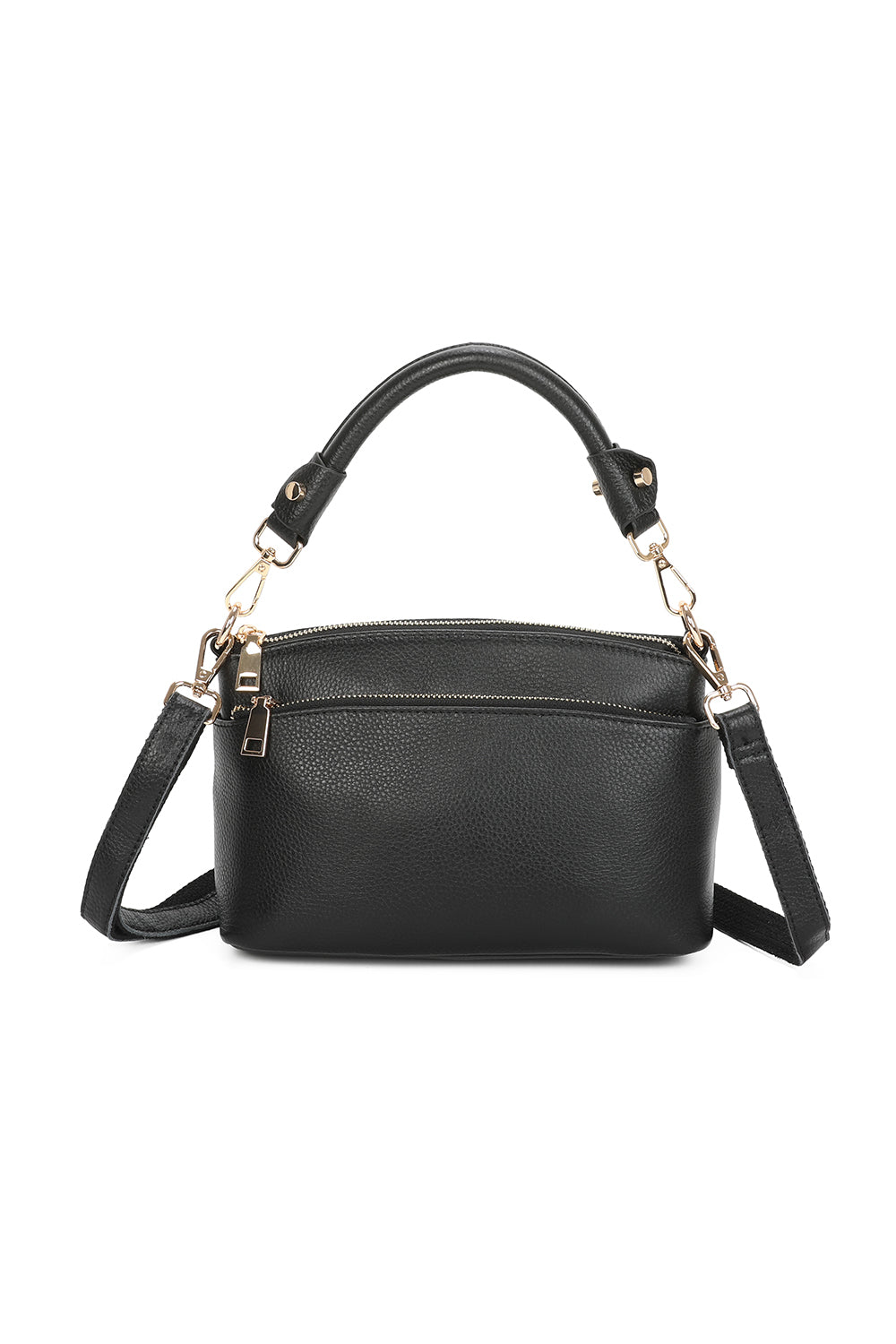 Temeria Triple Compartments Leather Mini Top-Handle Bag