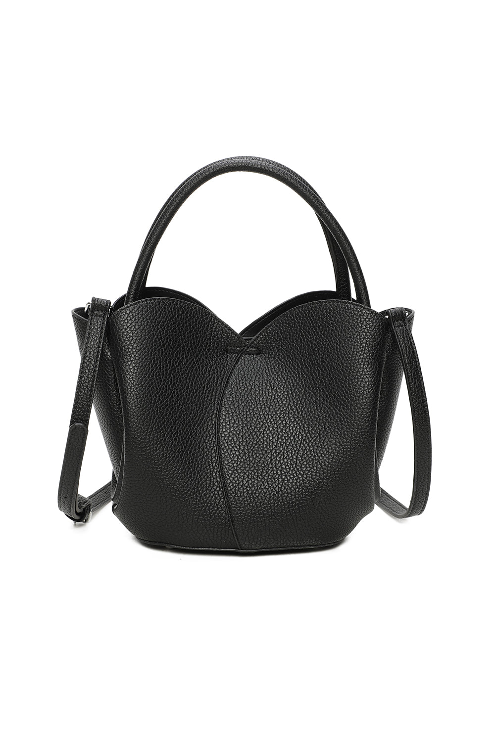 The Petal 2in1 PU Leather Shoulder Hand Bag With an Extra Crossbody Bag - RY241051