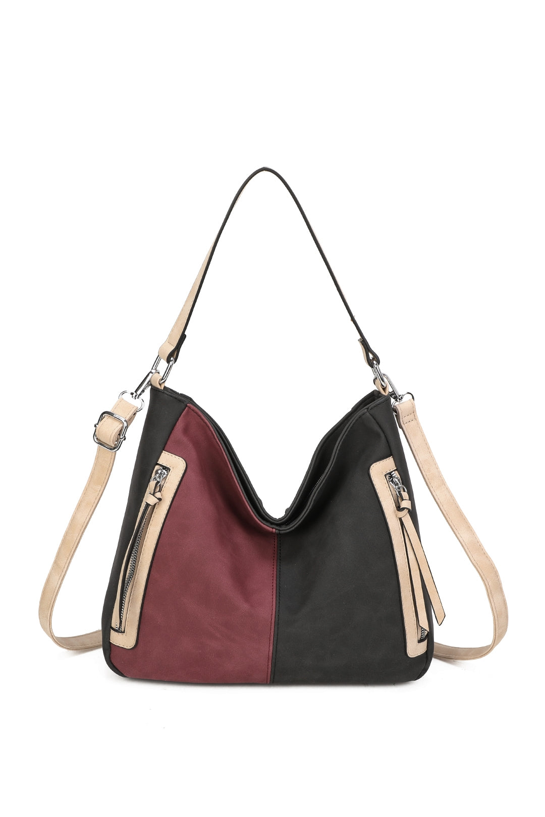 Solstice Suede PU Leather Multi-Color Shoulder Bag - RB250461