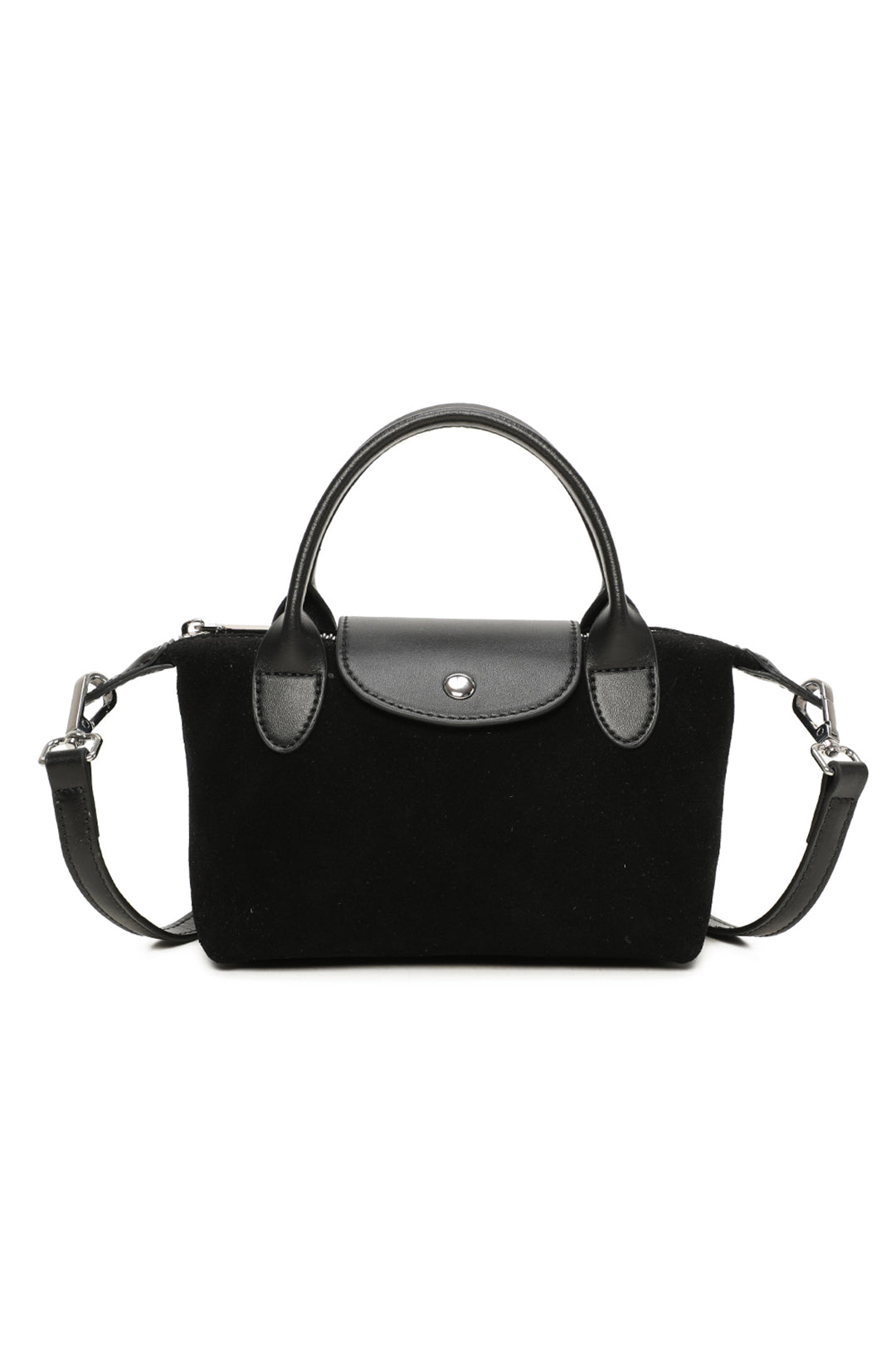 Forma Suede Real Leather Top-Handle Crossbody Bag - VL2508