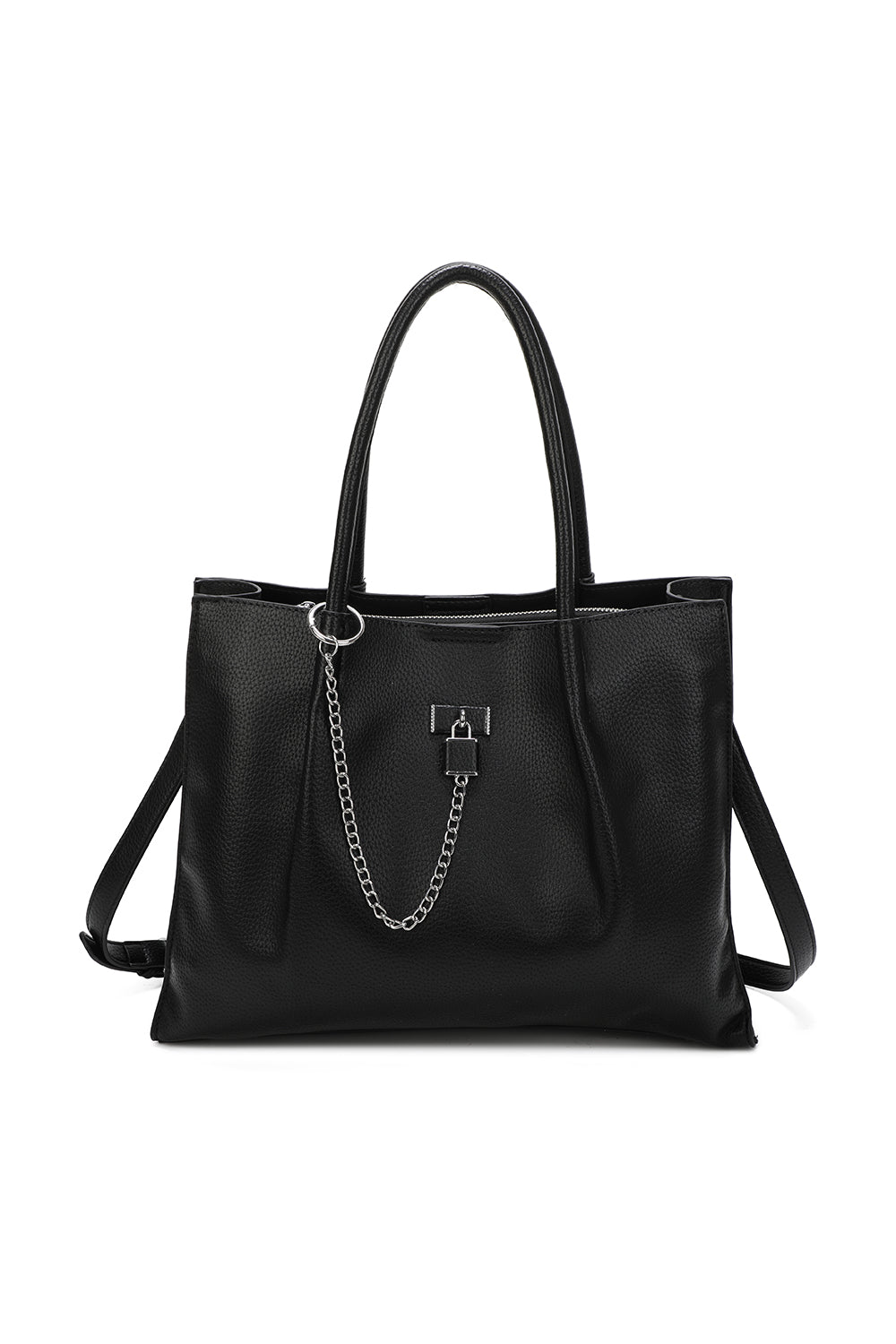 Oversize Triple Compartment C-shaped lock Tote Bag - RB241033