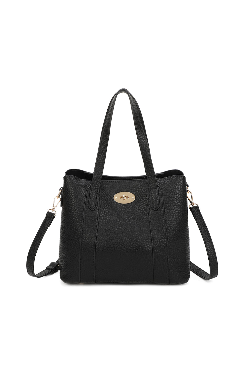 Evoline PU Leather Top Handle HandBag With Extra Removable Strap - RB250469