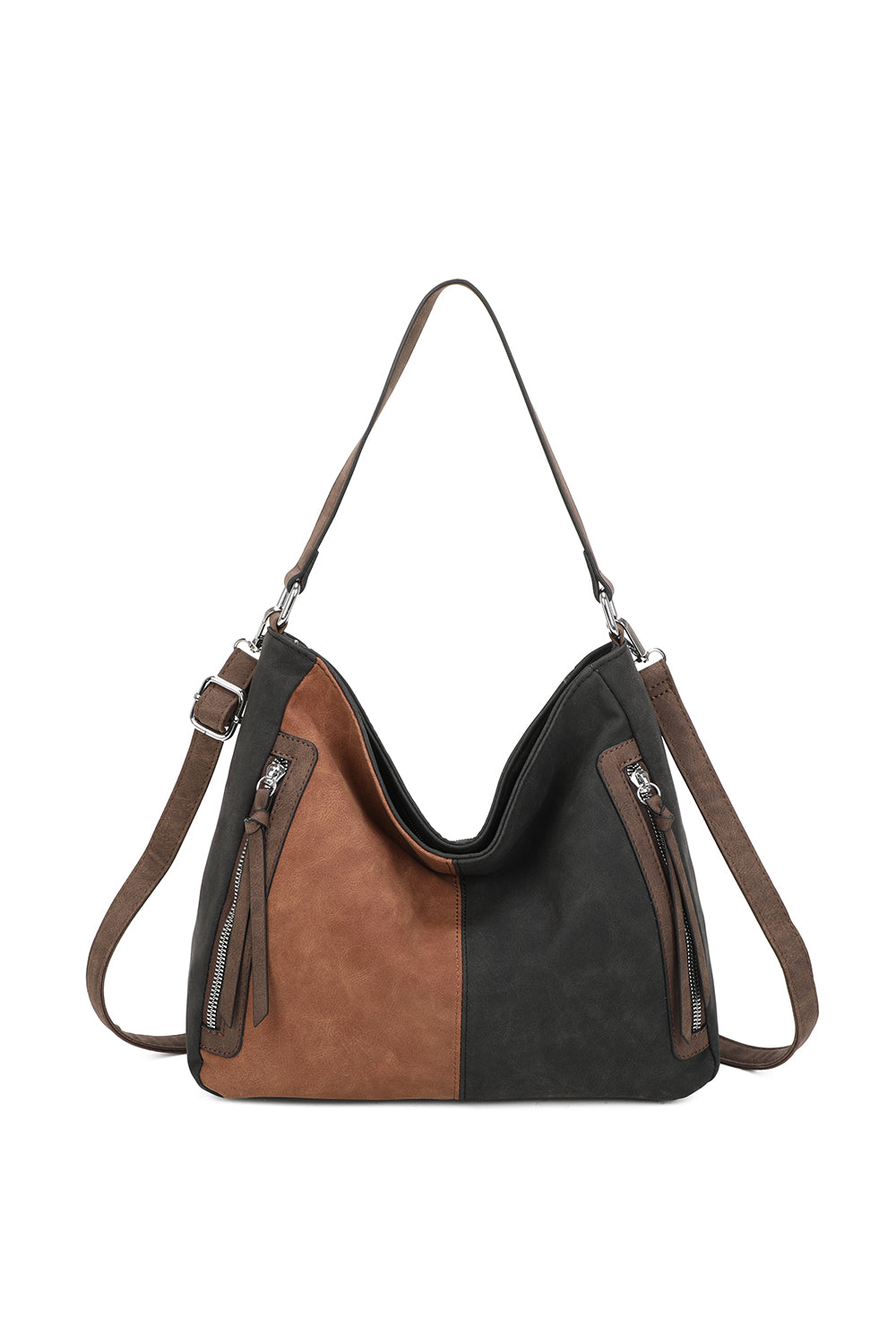 Solstice Suede PU Leather Multi-Color Shoulder Bag - RB250461