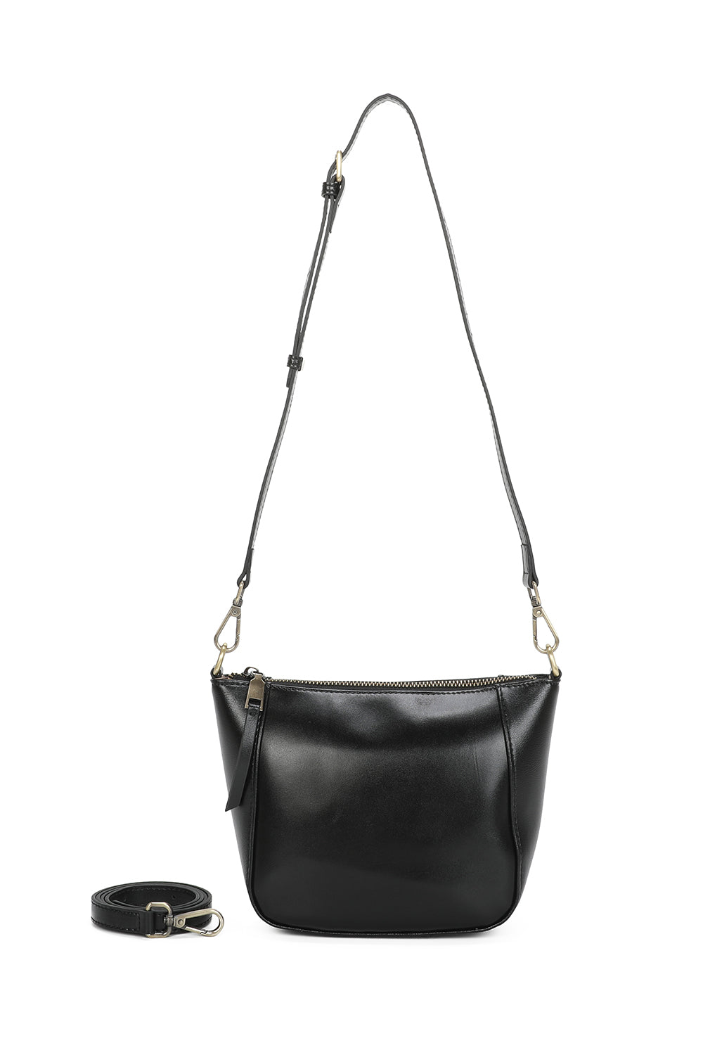 Carrera Minimalist Leather Crossbody Shoulder Bag