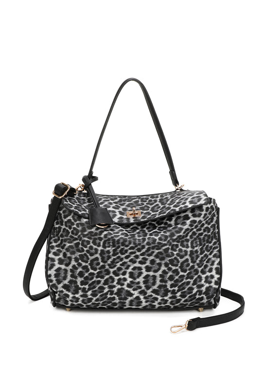 Marbella Leopard Print Shoulder Bag With Extra Removable Strap - RB250466