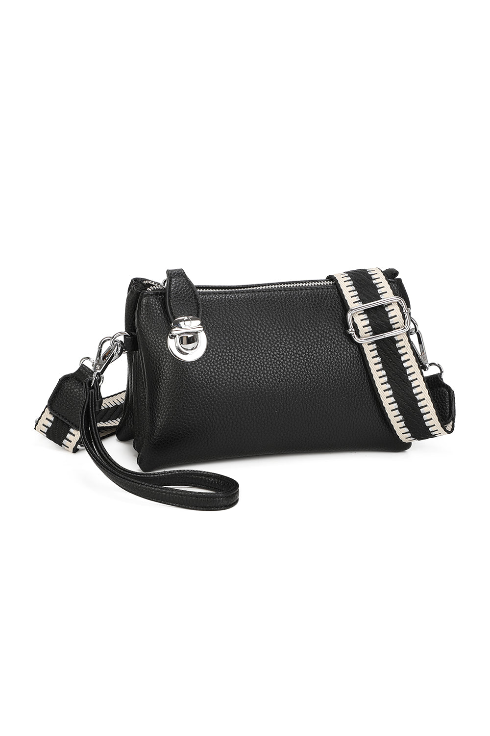 Lunaris Triple Compartment Crossbody Bag With A Fixed Lock - RM250612