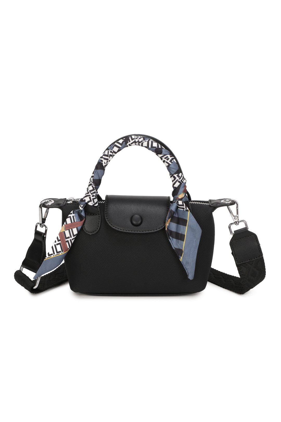 Aurette Mini Shoulder Scarf Wrapped Top Handle Bag - RY250966