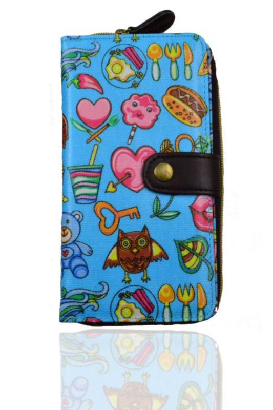 Fun Doodle PU Leather Pocket Wallet - K2 -E1