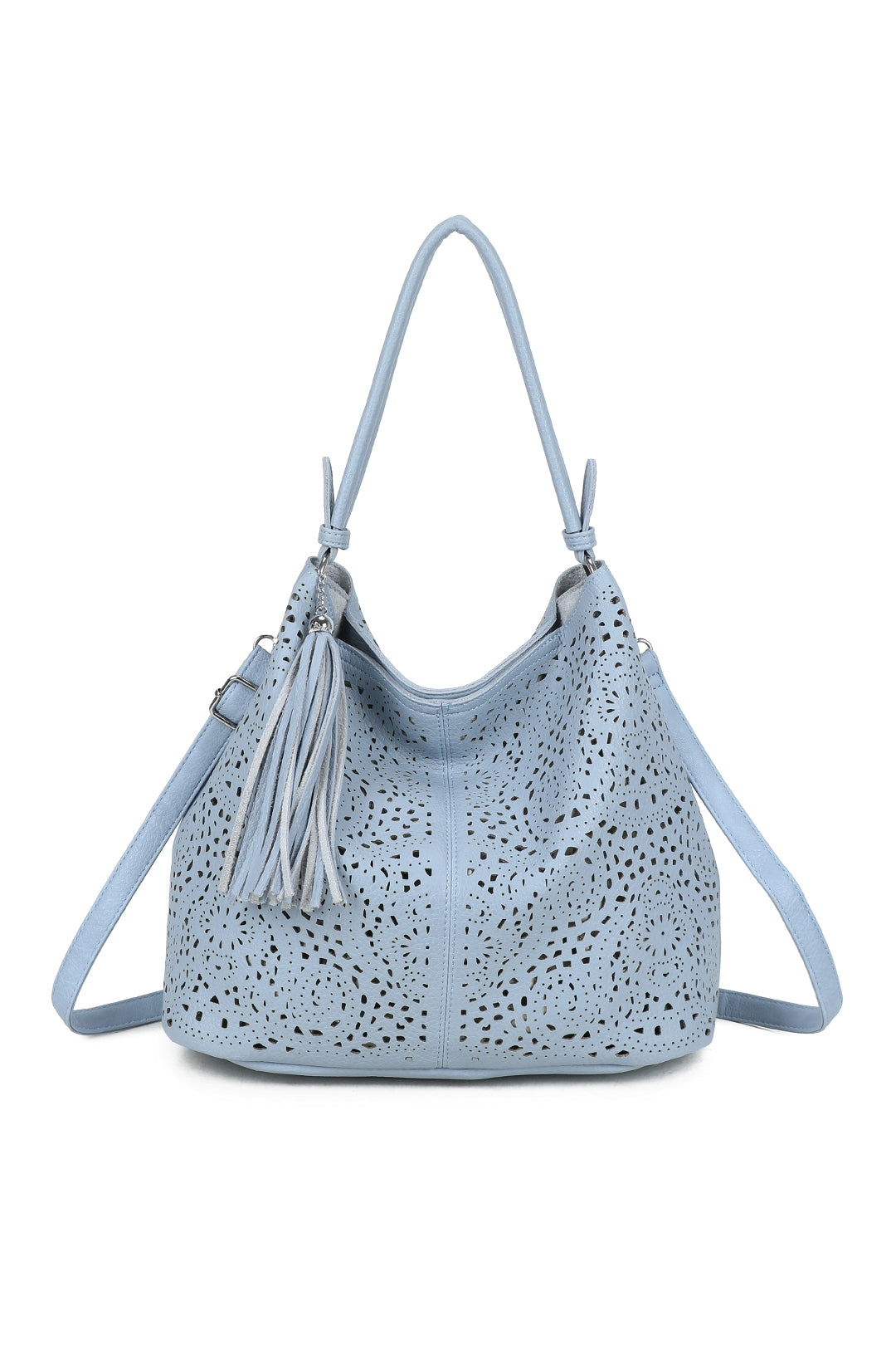 Wren 2in1 Laser Hollowing PU Leather Tassel Hobo Shoulder Bag - RW250903