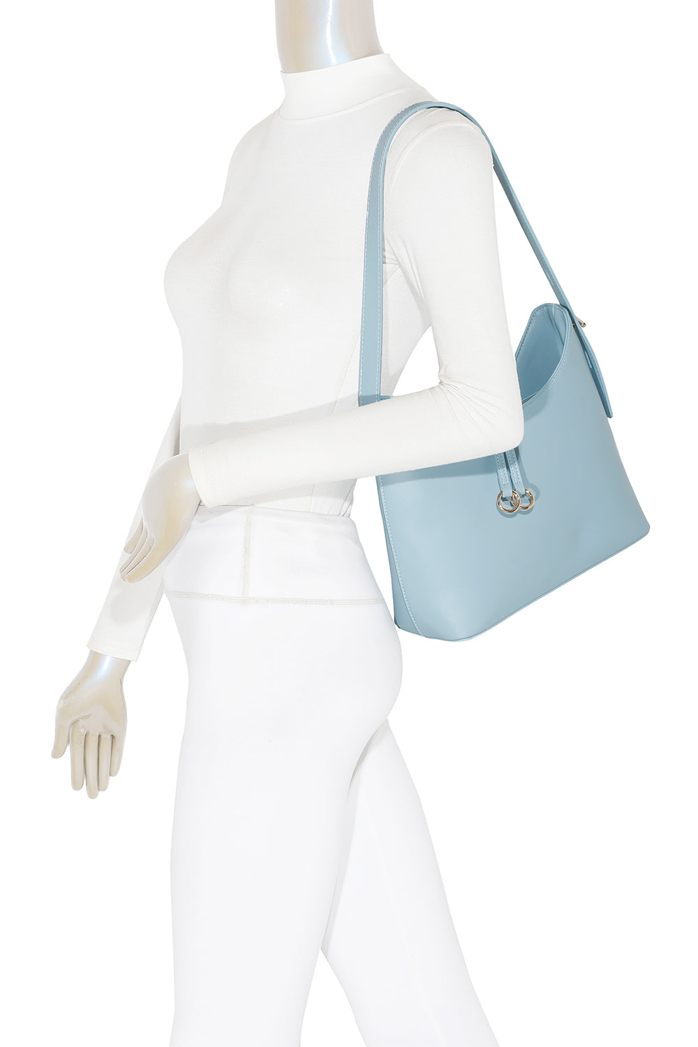 Halo Charm PU Leather Shoulder/Hobo Bag with Extendable Shoulder Straps and Extra-long Straps - RJ241076