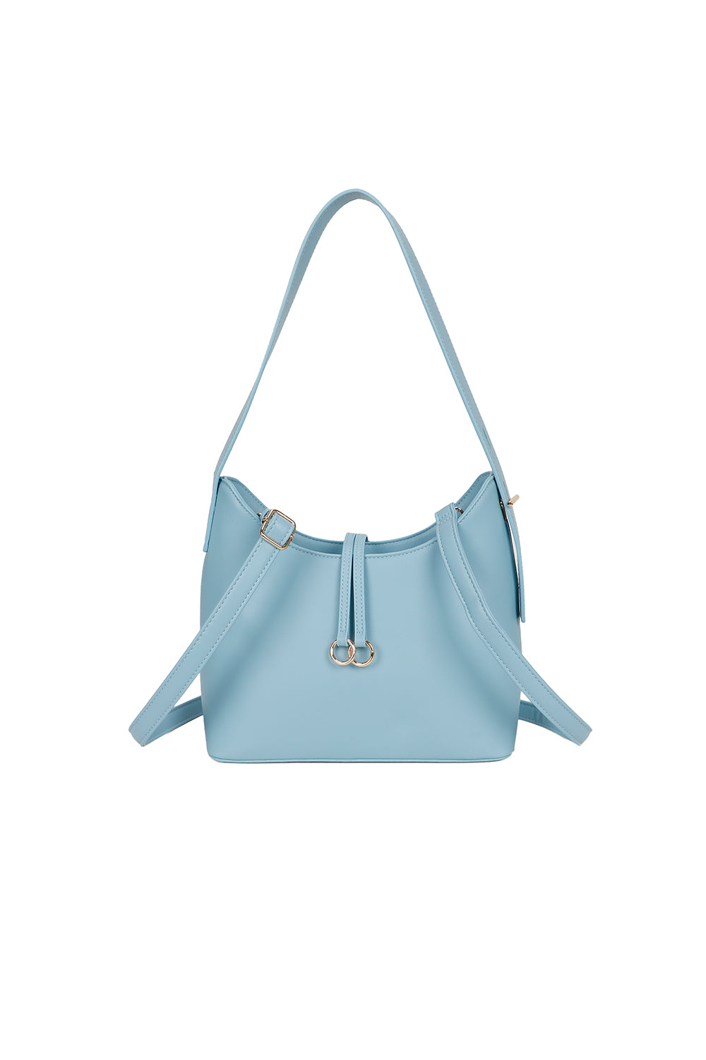Halo Charm PU Leather Shoulder/Hobo Bag with Extendable Shoulder Straps and Extra-long Straps - RJ241076