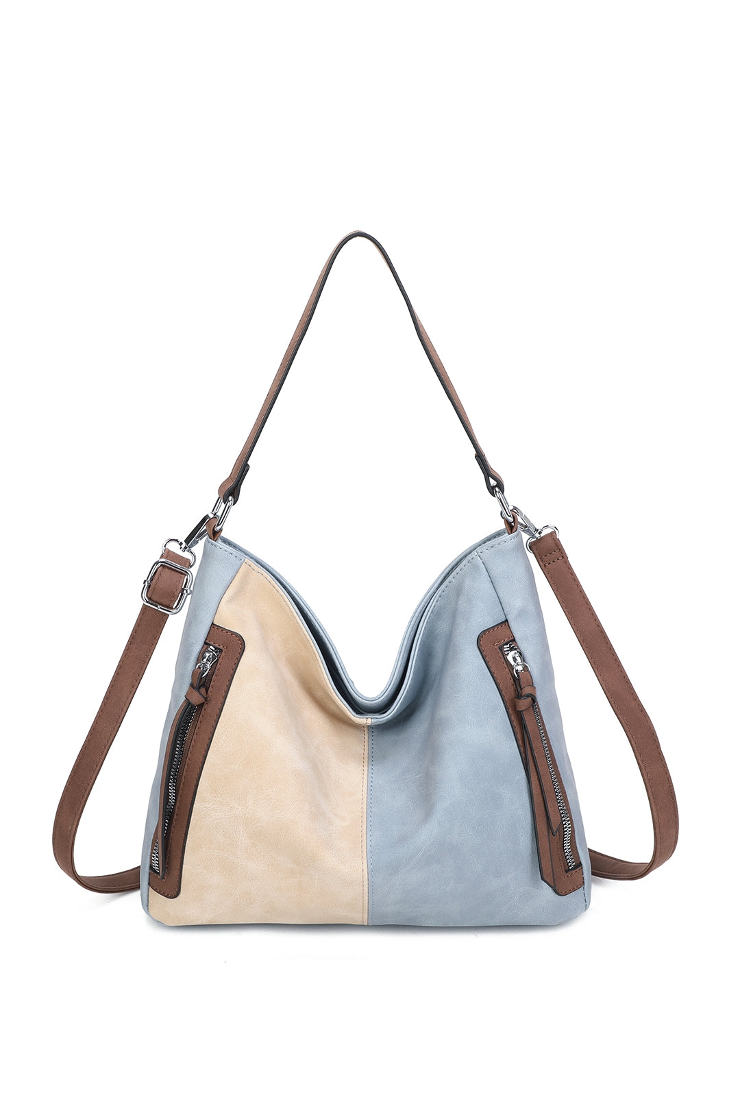 Solstice Suede PU Leather Multi-Color Shoulder Bag - RB250461