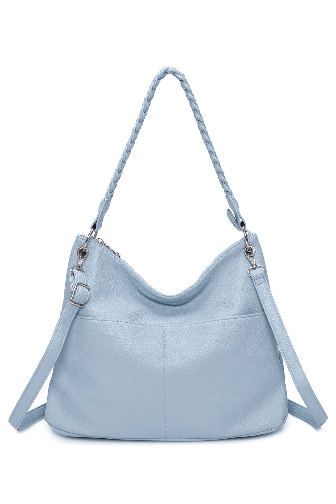 Braided Haven Hobo PU Leather Shoulder Bag - RW241201