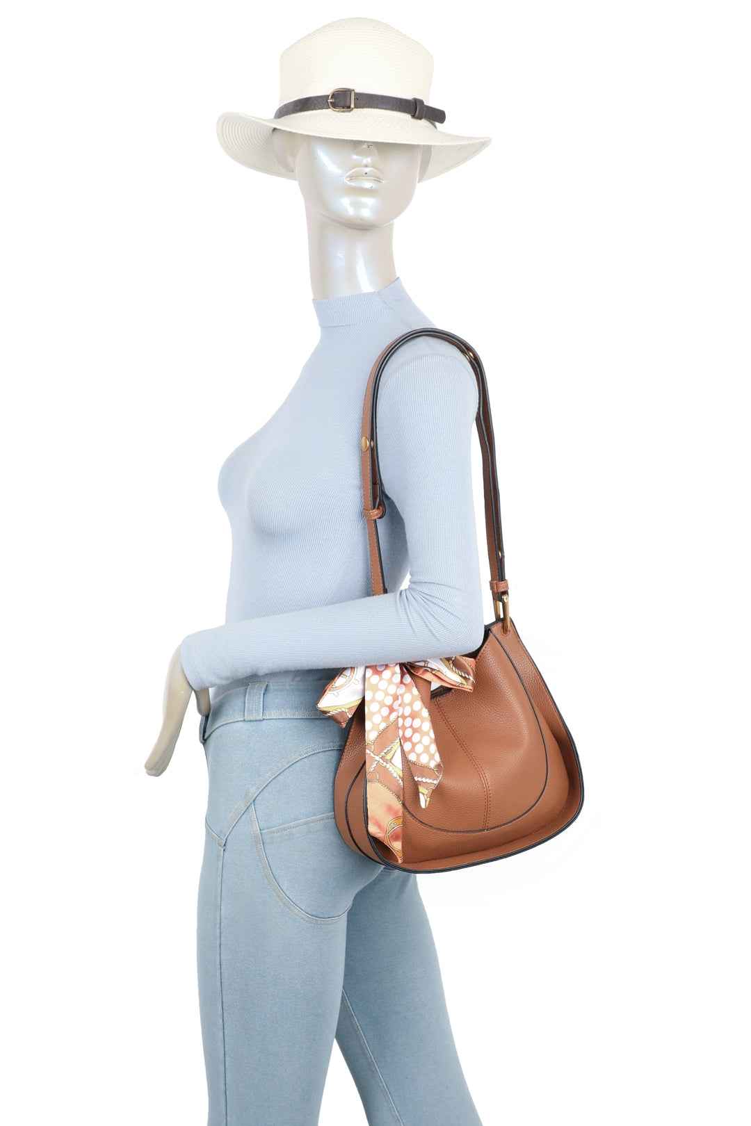 Talyn PU Leather Shoulder Bag With Adjustable Strap And A Small Purse - RB250955