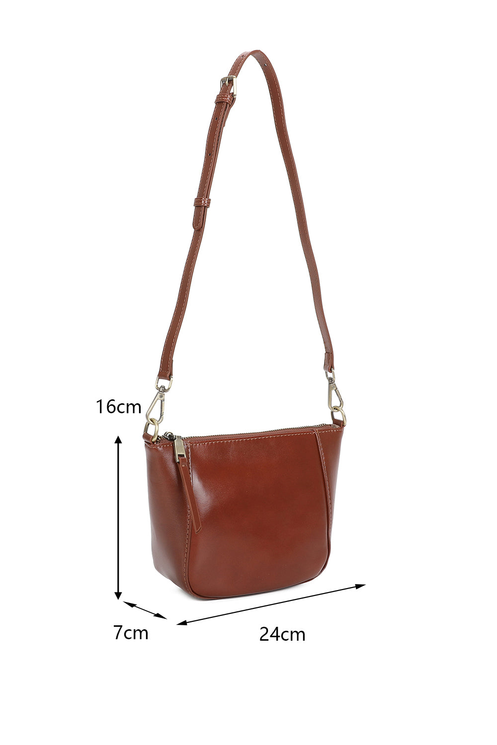 Carrera Minimalist Leather Crossbody Shoulder Bag