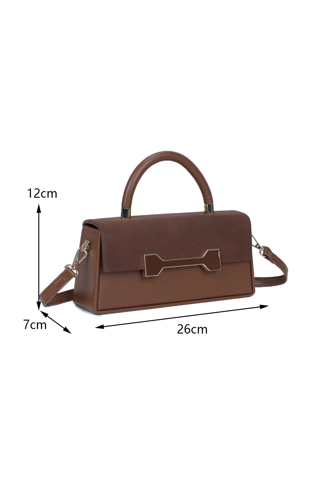 Delphine PU Leathe Top Handle Crossbody Bag - RY260537