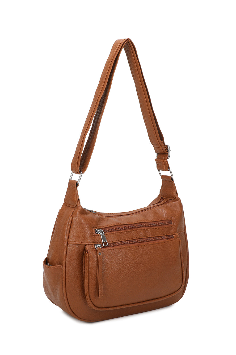Orrin Strap Adjustable PU Leather Multi Pocket Practical Crossbody Bag - RW25058