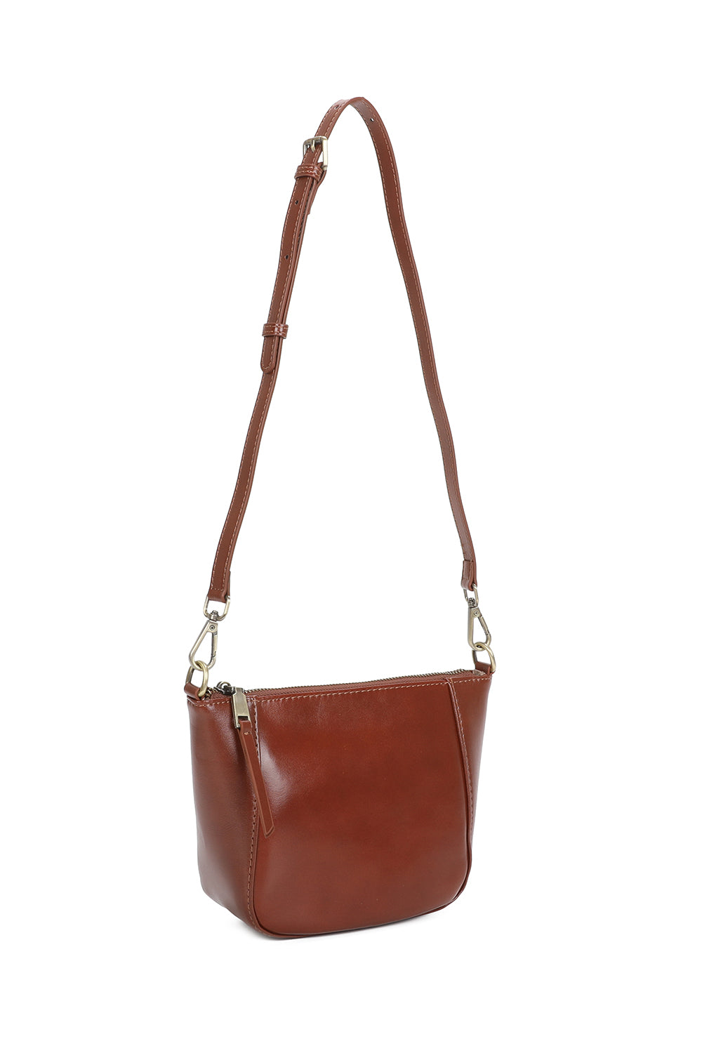 Carrera Minimalist Leather Crossbody Shoulder Bag