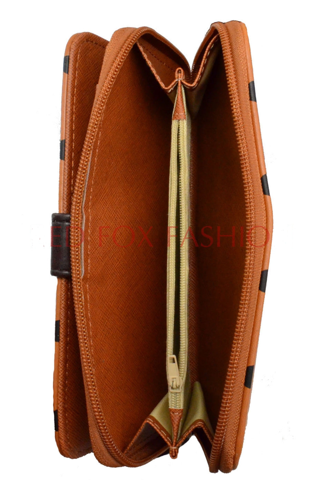 Polka Dot PU Leather Purse With Metal Button - K2 - PUS