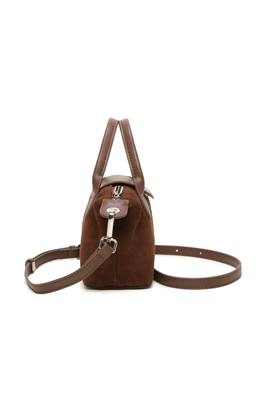 Forma Suede Real Leather Top-Handle Crossbody Bag - VL2508