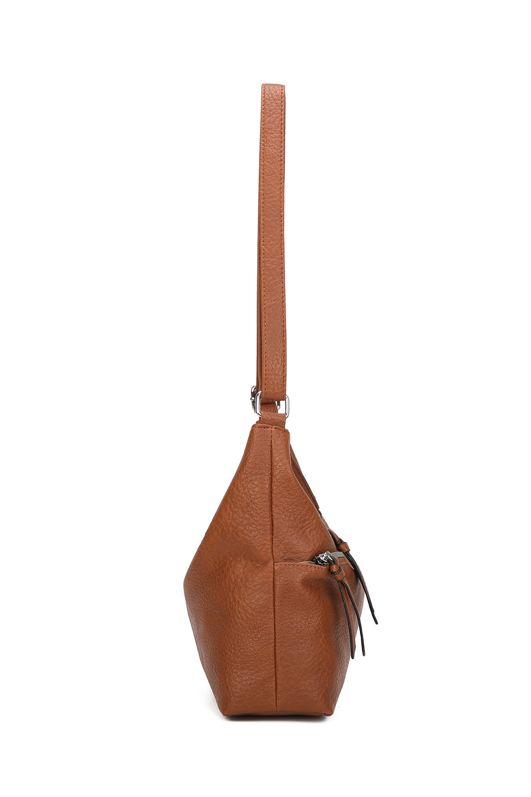 Harrison Minimalist Triple Zips PU Leather Oversized Crossbody Bag - RB220811