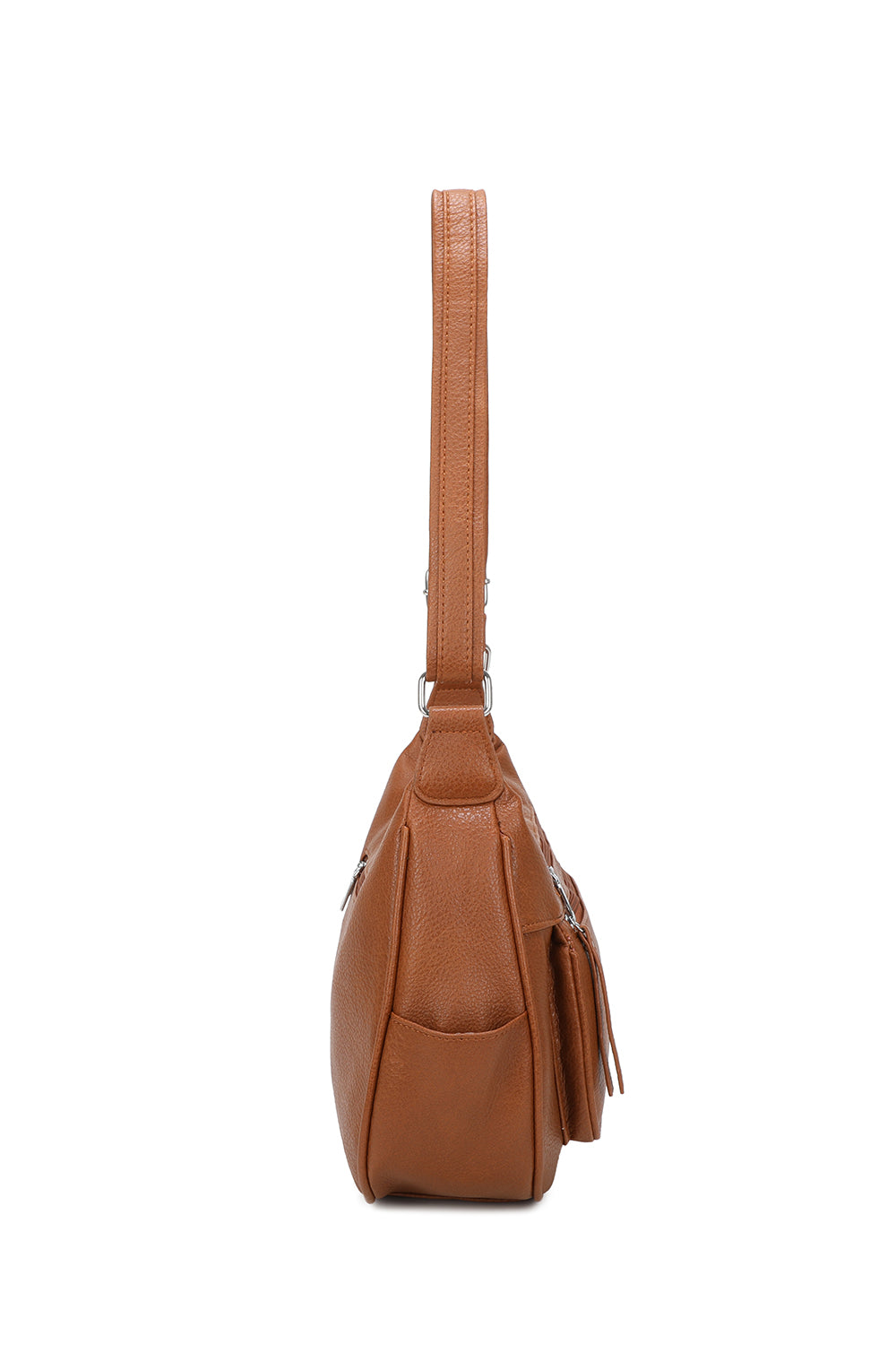 Orrin Strap Adjustable PU Leather Multi Pocket Practical Crossbody Bag - RW25058